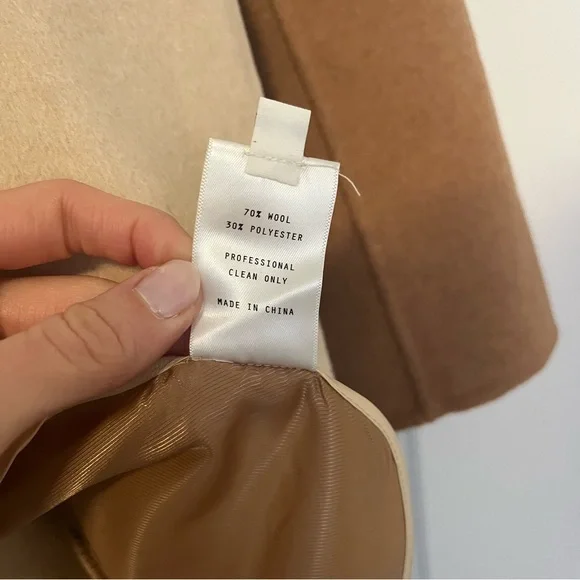 NWT Edited Pieces XS Petite fit Reversible Wool Camel Cream Coat - Picture 4 of 9